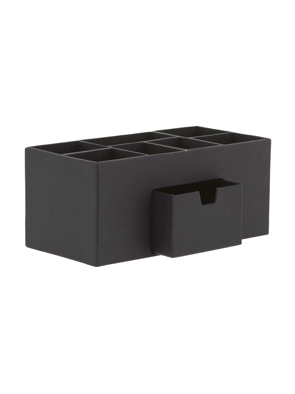 Organizador de escritorio Vendela, Cartón laminado macizo
(100% papel reciclado), Negro, An 24 x Al 11 cm