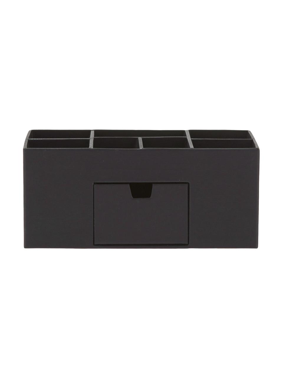 Organizador de escritorio Vendela, Cartón laminado macizo
(100% papel reciclado), Negro, An 24 x Al 11 cm