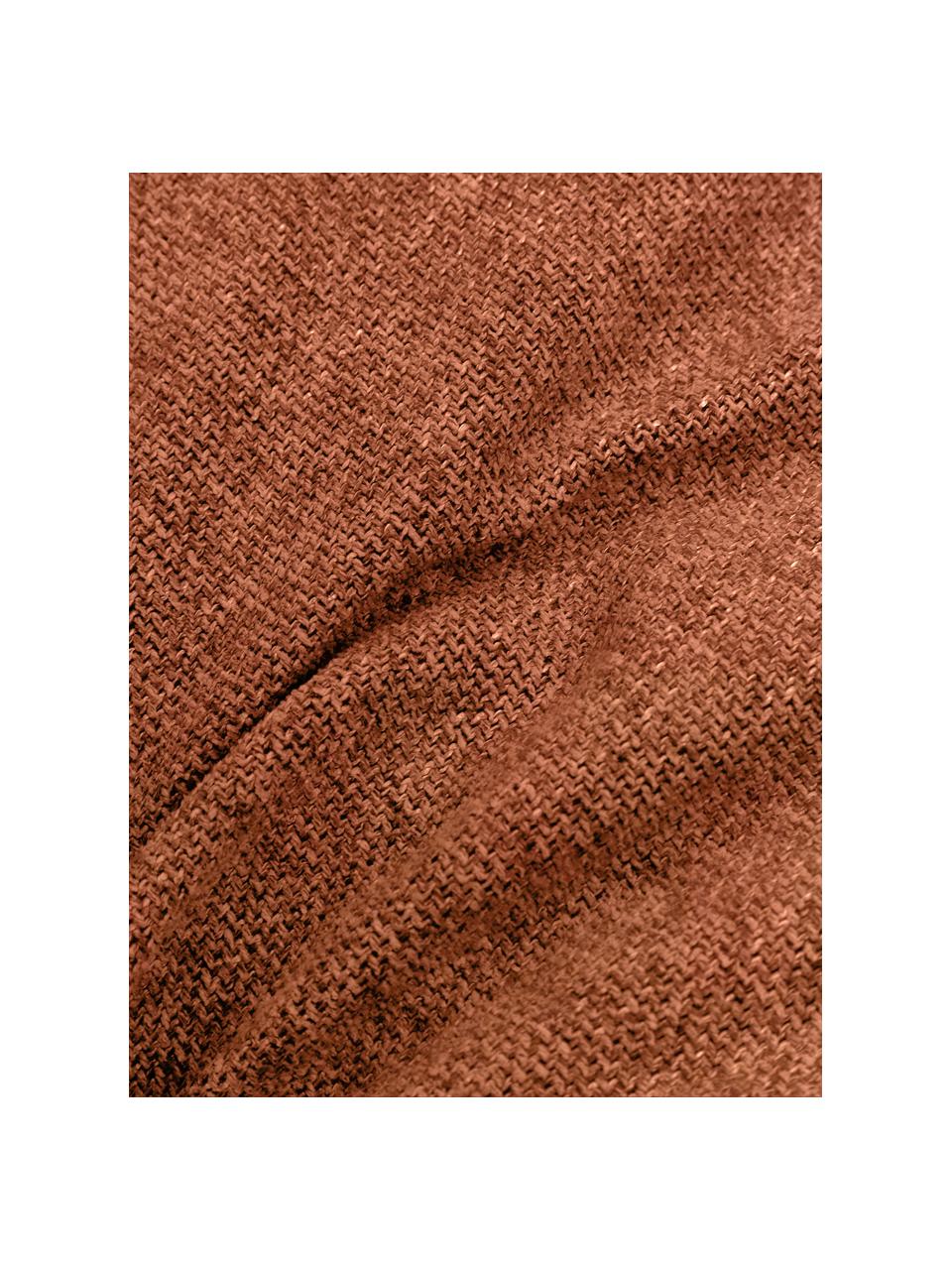 Coussin canapé Lennon, Tissu terracotta, larg. 60 x long. 60 cm