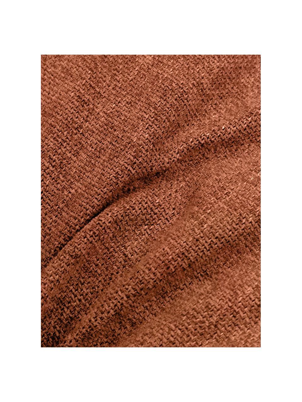 Sofa-Kissen Lennon, Bezug: 100% Polyester, Webstoff Terrakotta, B 60 x L 60 cm