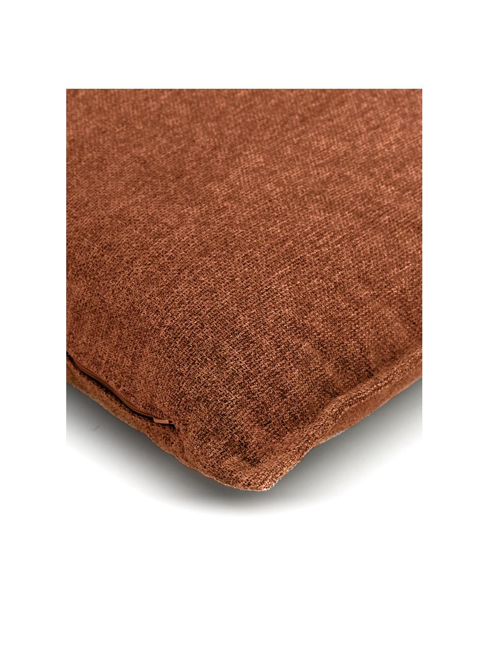 Sofa-Kissen Lennon, Bezug: 100% Polyester, Webstoff Terrakotta, B 60 x L 60 cm