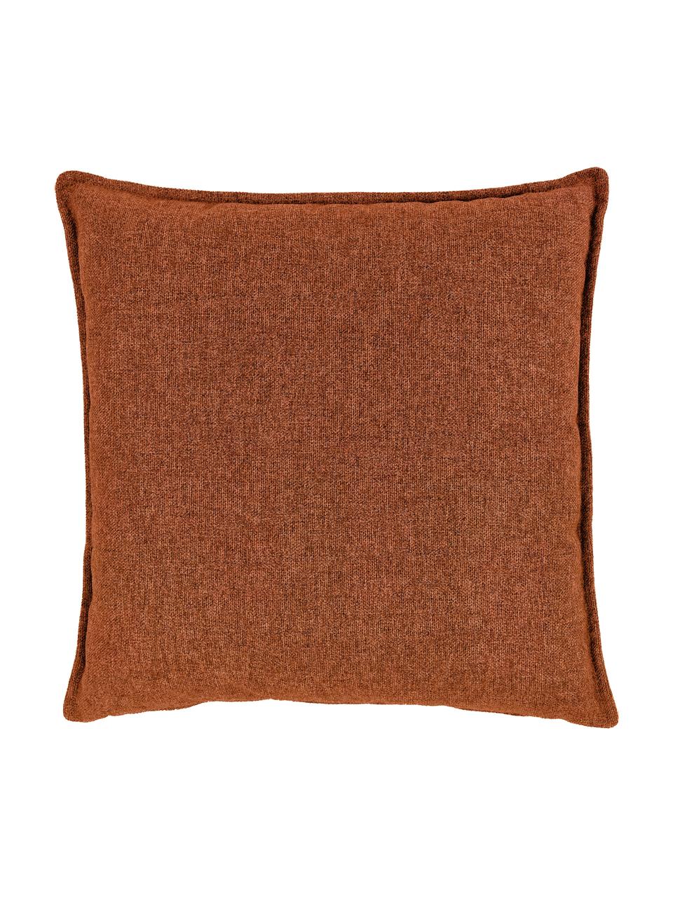 Cojín sofá Lennon, Tapizado: 100% poliéster, Tejido terracota, An 60 x L 60 cm