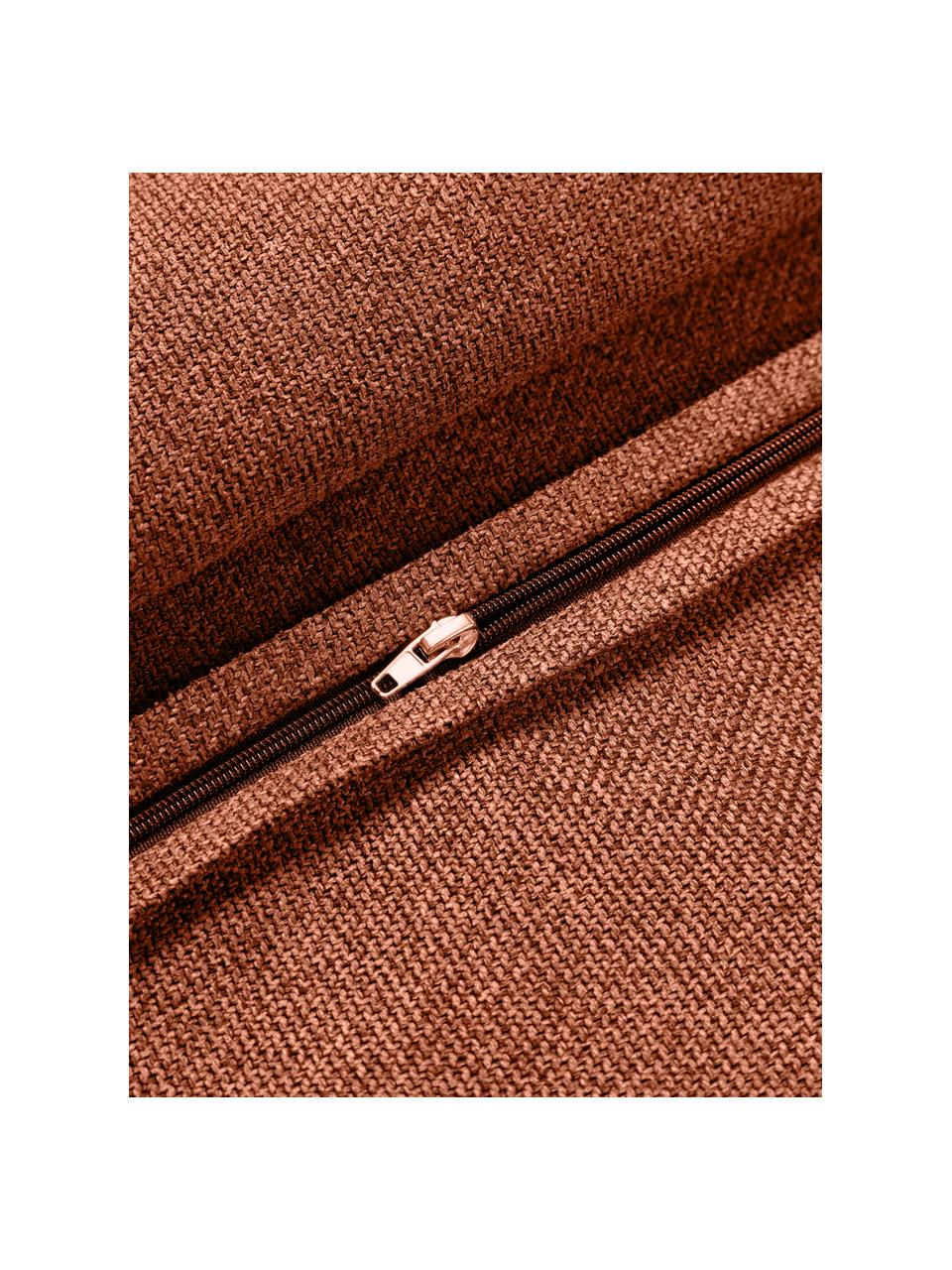 Bankkussen Lennon, Bekleding: 100% polyester, Geweven stof terracotta, B 60 x L 60 cm