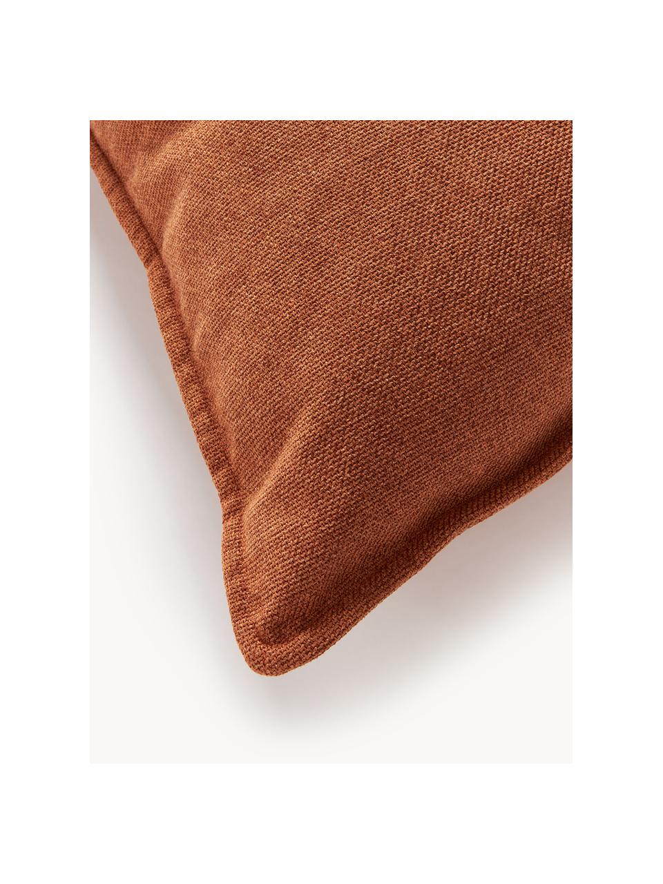 Bankkussen Lennon, Bekleding: 100% polyester, Geweven stof terracotta, B 60 x L 60 cm