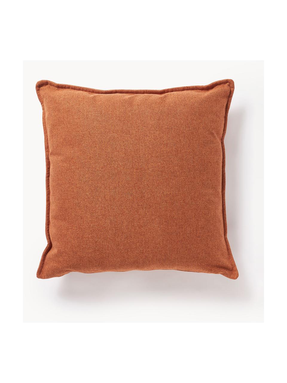 Bankkussen Lennon, Bekleding: 100% polyester, Geweven stof terracotta, B 60 x L 60 cm