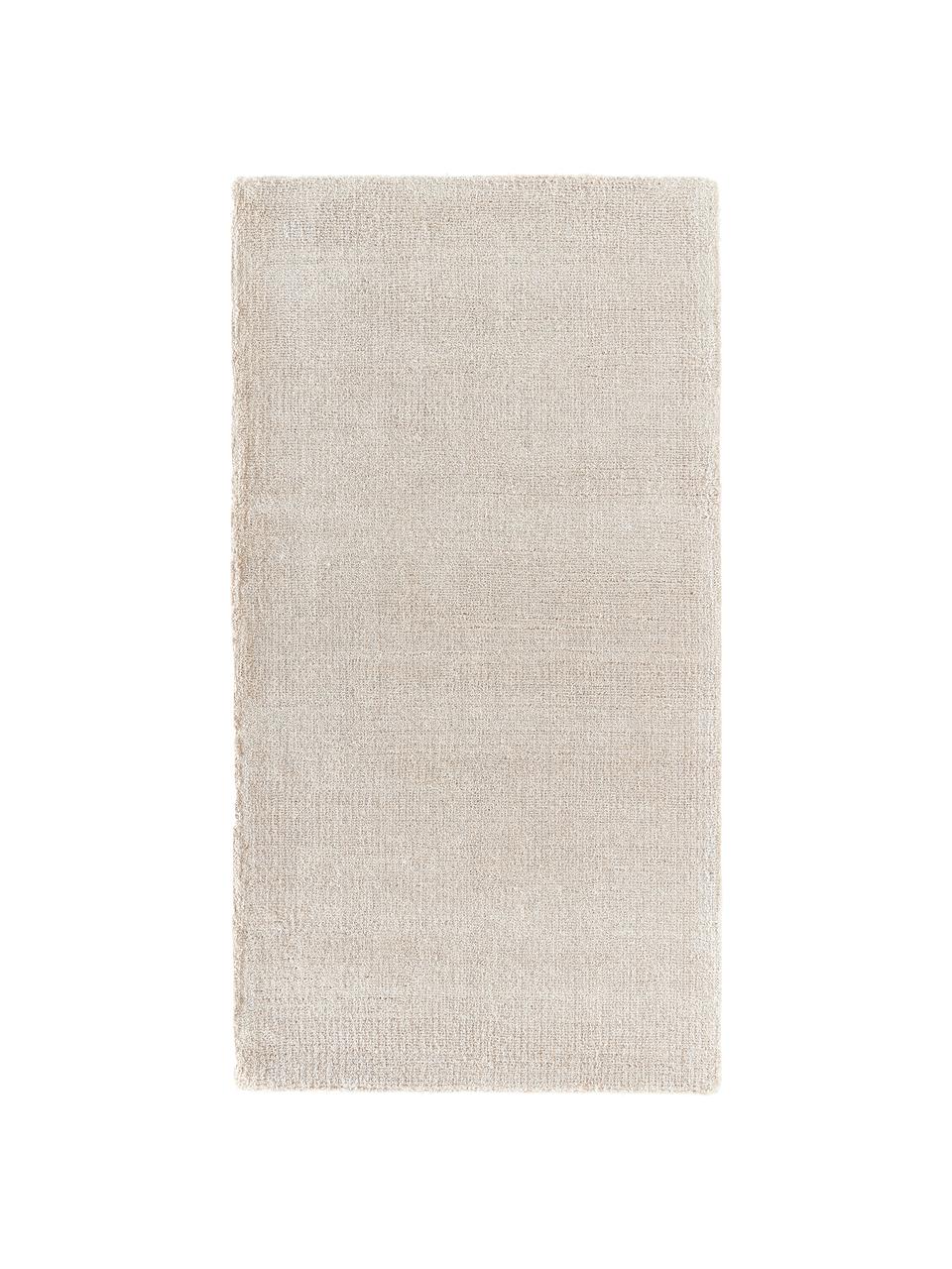 Handgewebter Kurzflor-Teppich Ainsley in Beige, 60 % Polyester, GRS-zertifiziert
40 % Wolle, Beige, B 80 x L 150 cm (Größe XS)