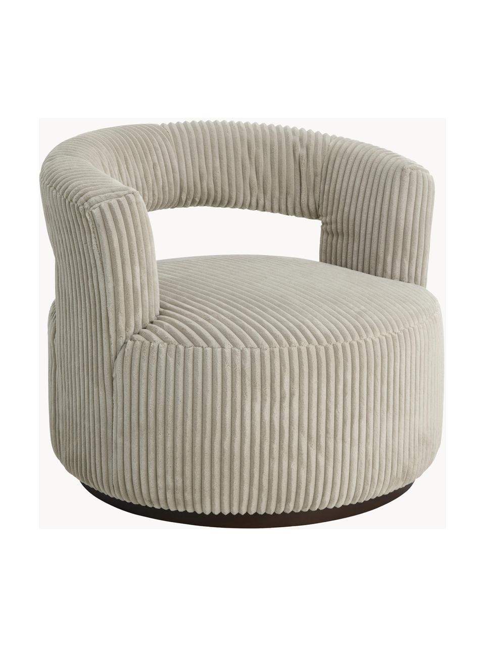 Cord-Loungesessel Jona, Bezug: 100 % Polyester, Gestell: Kiefernholz, Sperrholz Di, Cord Beige, B 84 x T 80 cm