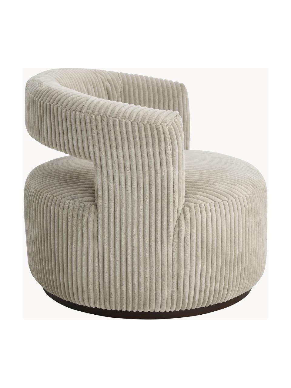 Cord-Loungesessel Jona, Bezug: 100 % Polyester, Gestell: Kiefernholz, Sperrholz Di, Cord Beige, B 84 x T 80 cm