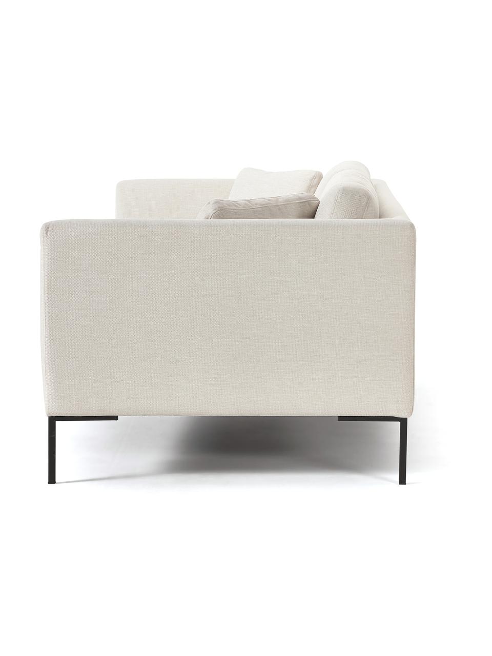 Sofá Emma (3 plazas), Tapizado: poliéster Alta resistenci, Estructura: madera de pino macizo con, Patas: metal con pintura en polv, Tejido blanco crema, An 227 x F 100 cm