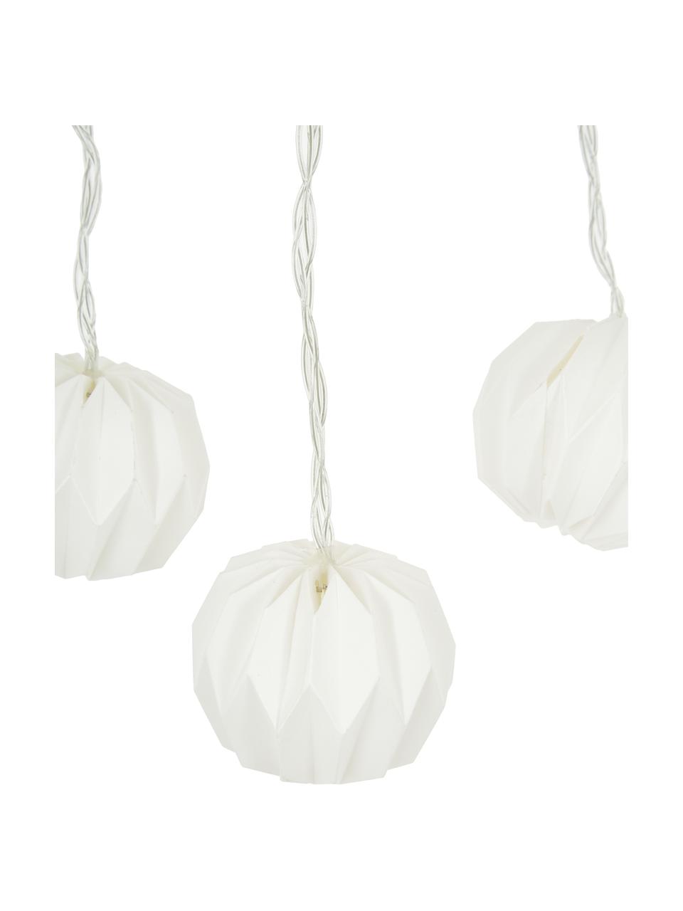 Ghirlanda  a LED Hanami, 259 cm, Carta, metallo, materiale sintetico (PVC), Bianco, Lung. 259 cm