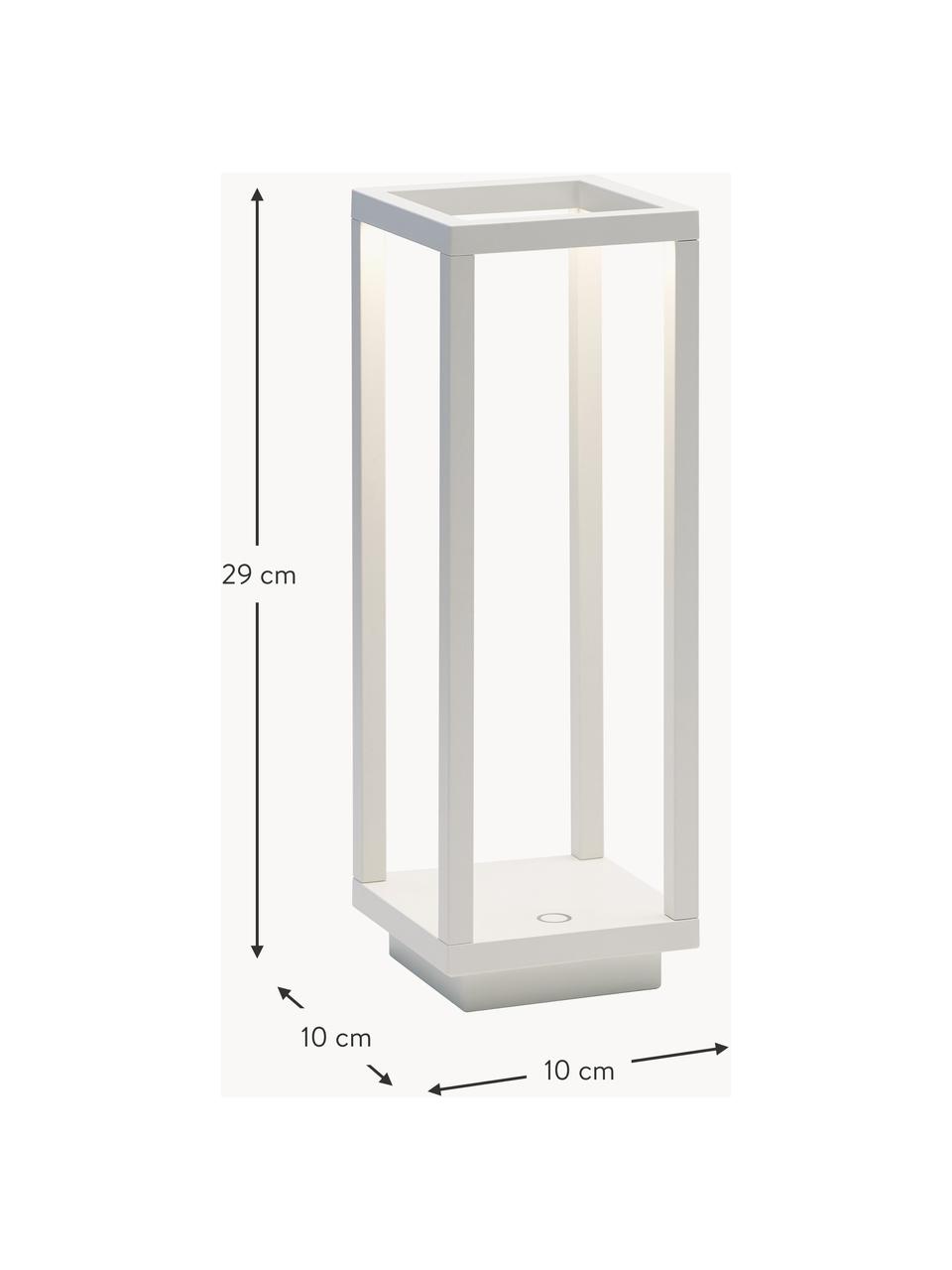 Lampada da tavolo portatile a LED luce regolabile Home Pro, Lampada: alluminio rivestito, Bianco, Larg. 10 x Alt. 29 cm