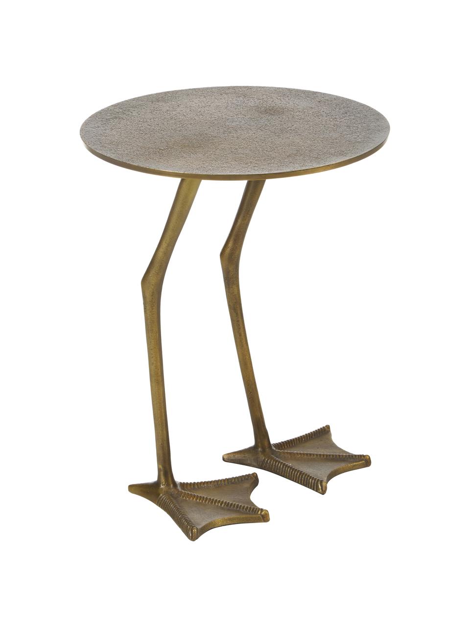 Stolik pomocniczy z metalu Duck, Złoty, Ø 35 x W 45 cm