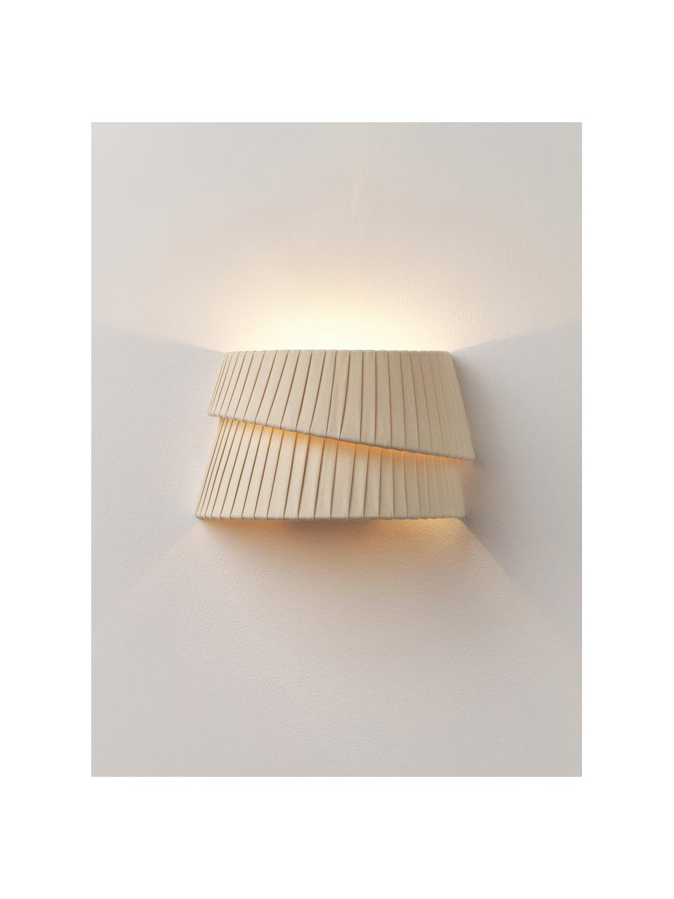 Nástenná lampa s asymetrickým tienidlom Nyla, Béžová, Š 26 x V 15 cm