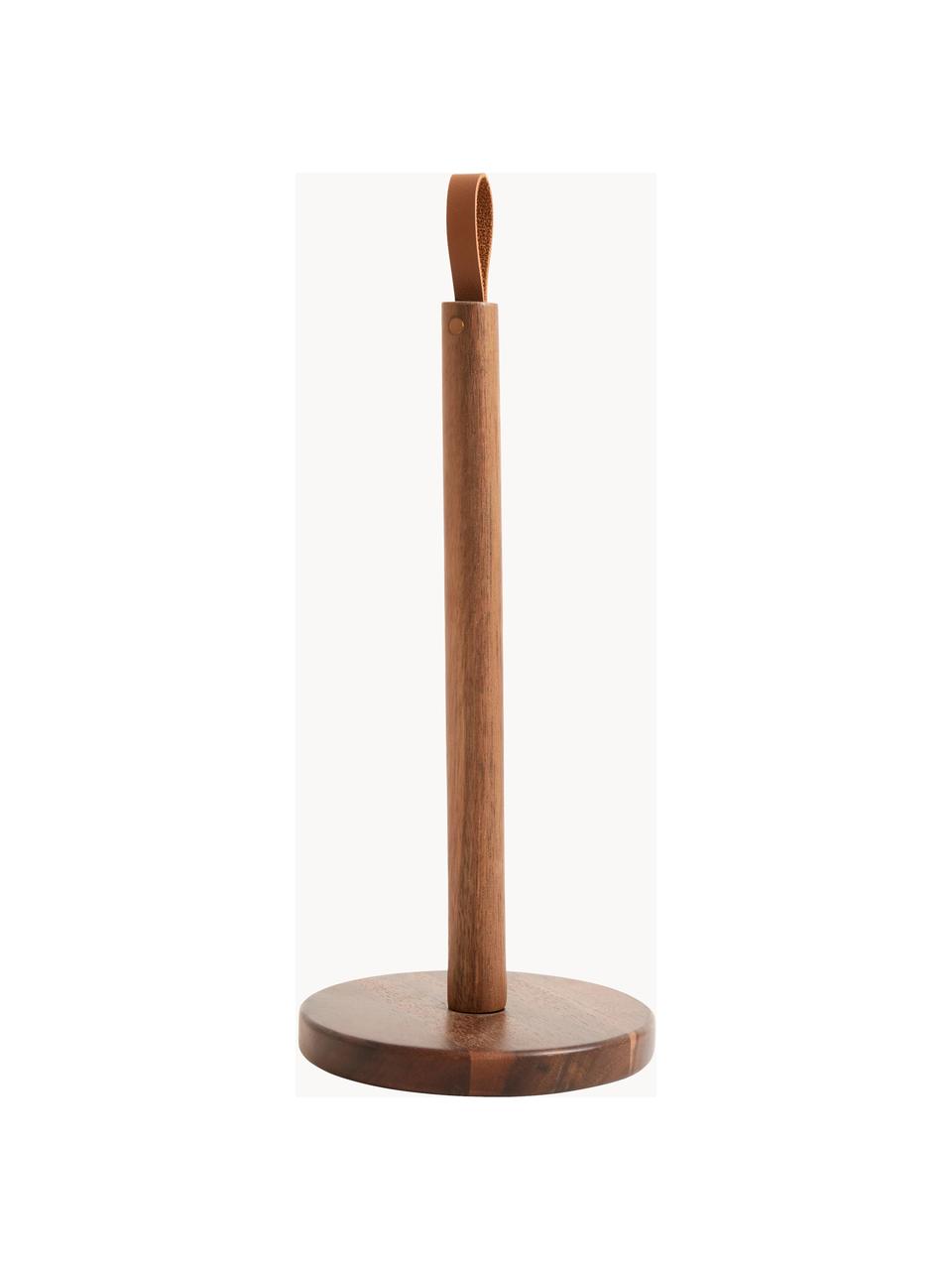 Portarotolo da cucina Woody, Legno di acacia, Ø 15 x Alt. 37 cm