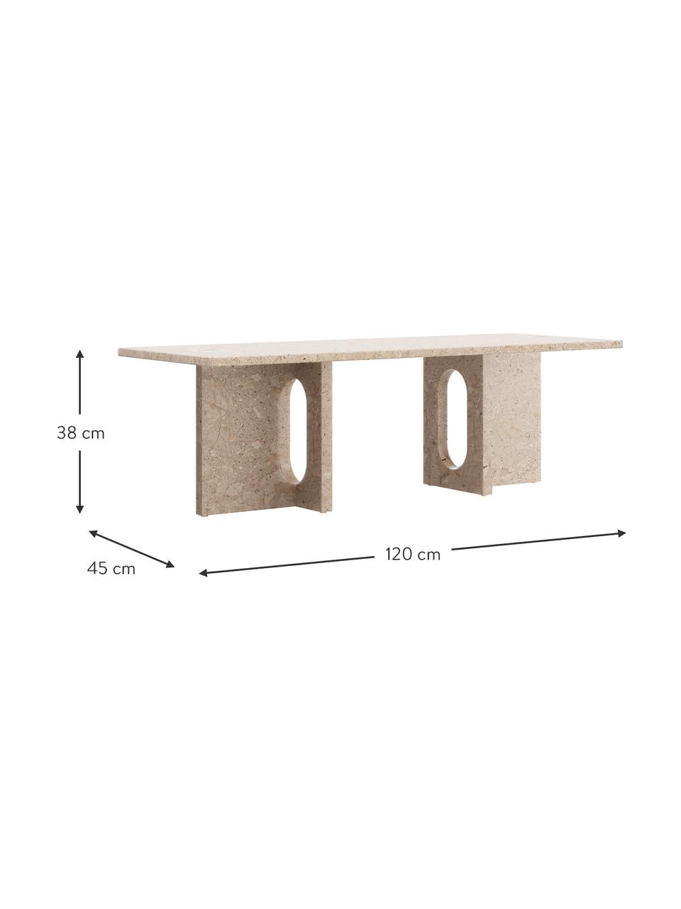 Couchtisch Androgyne aus Sandstein, Tischplatte: Sandstein, Gestell: Sandstein, Sandstein, B 120 x T 45 cm