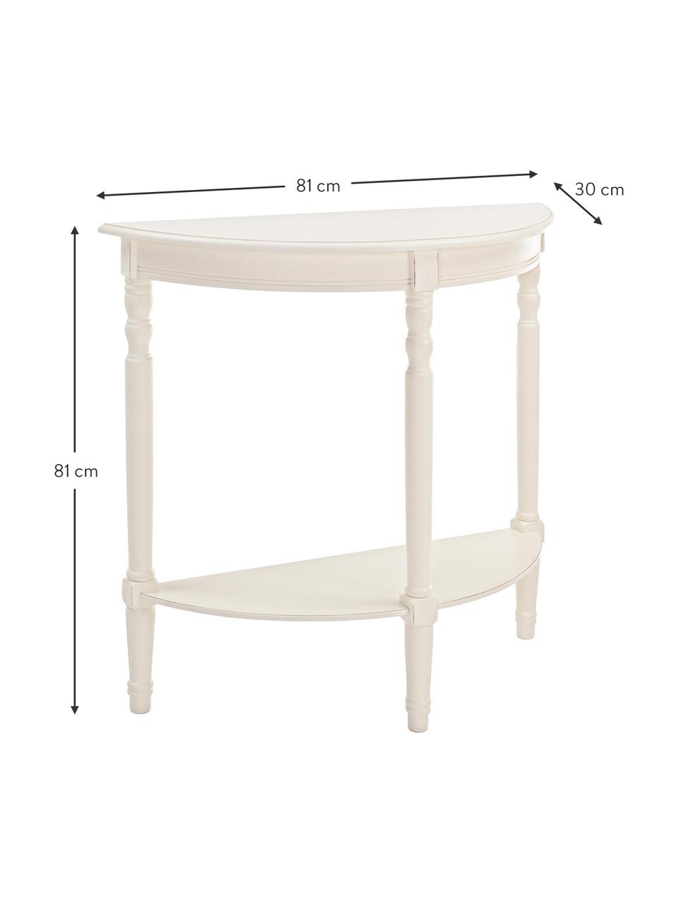 Console semi-circulaire Amabel, Blanc