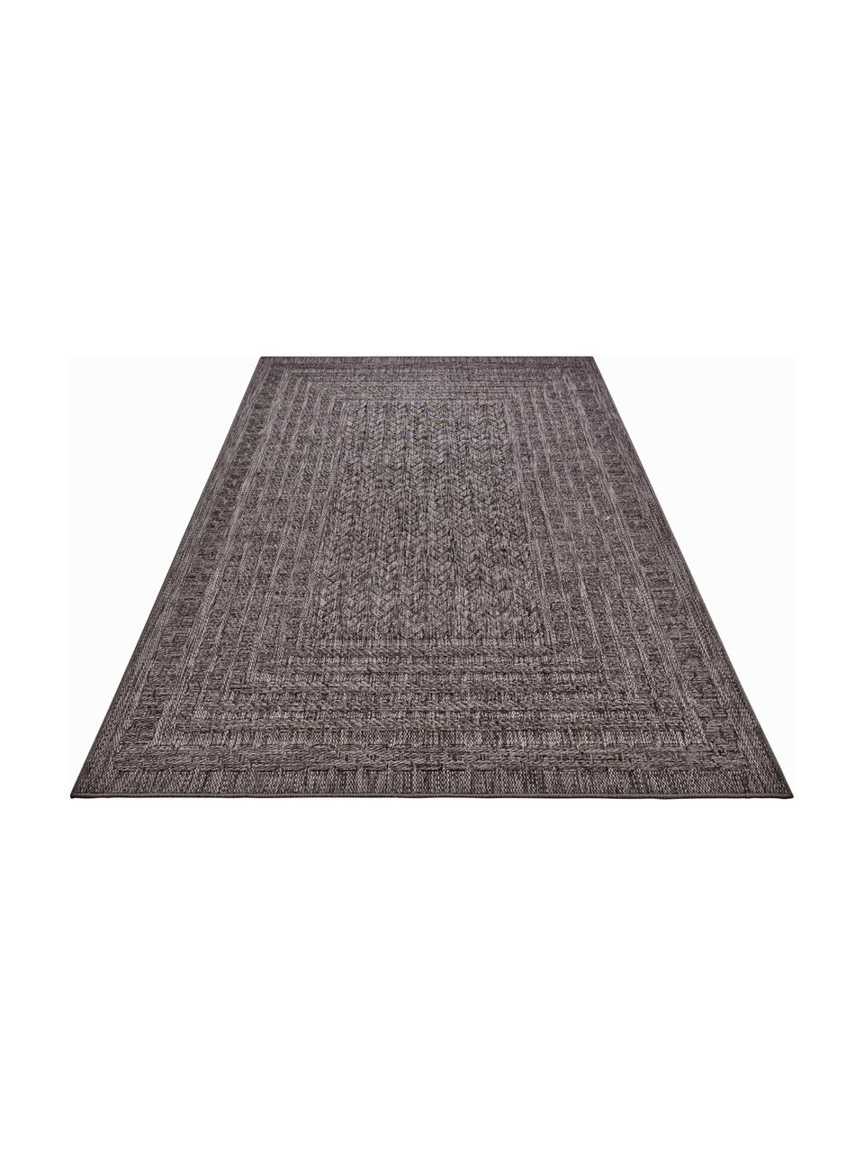 Vnitřní a venkovní koberec v jutovém vzhledu Limonero, 100 % polypropylen, Tmavě šedá, Š 120 cm, D 170 cm (velikost S)