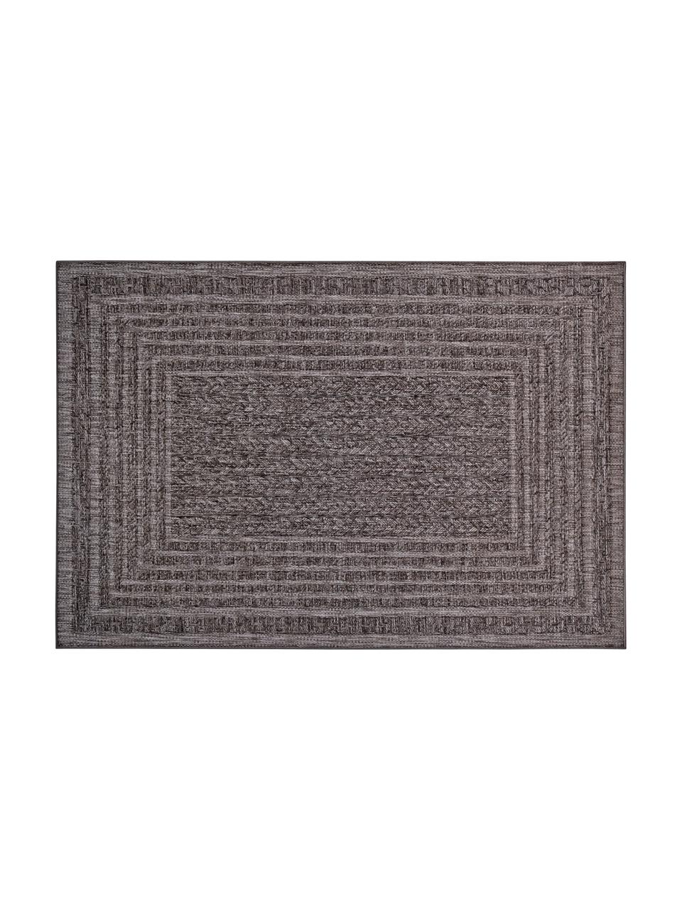 Vnitřní a venkovní koberec v jutovém vzhledu Limonero, 100 % polypropylen, Tmavě šedá, Š 120 cm, D 170 cm (velikost S)