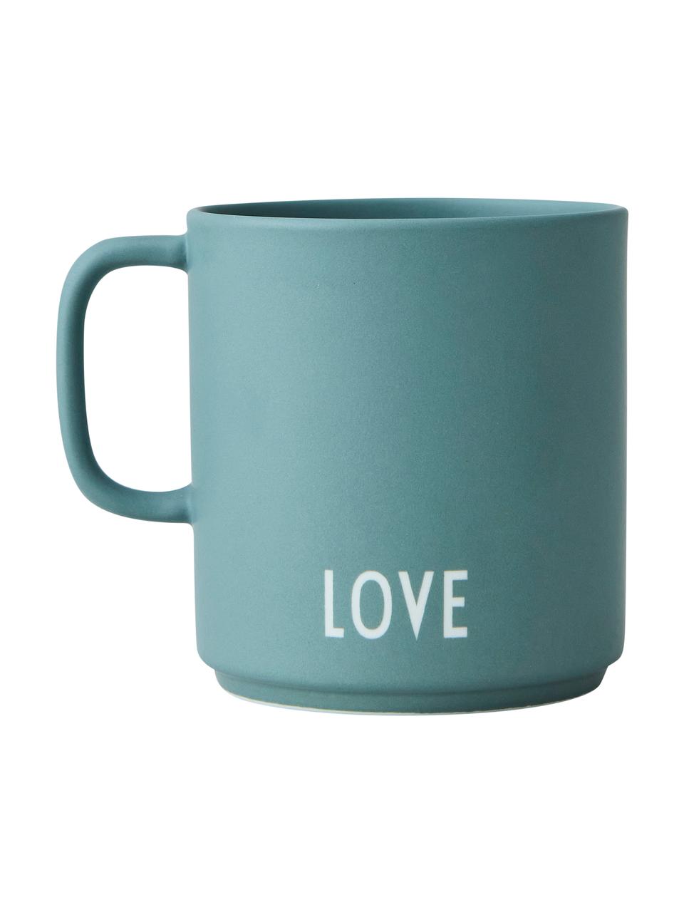 Tazza caffè di design con scritte avanti e dietro Favourite GRANDDAD/LOVE, Fine Bone China (porcellana)
La Fine Bone China è una porcellana a pasta morbida particolarmente caratterizzata dalla sua lucentezza radiosa e traslucida, Verde giada opaco, bianco, Ø 10 x Alt. 9 cm