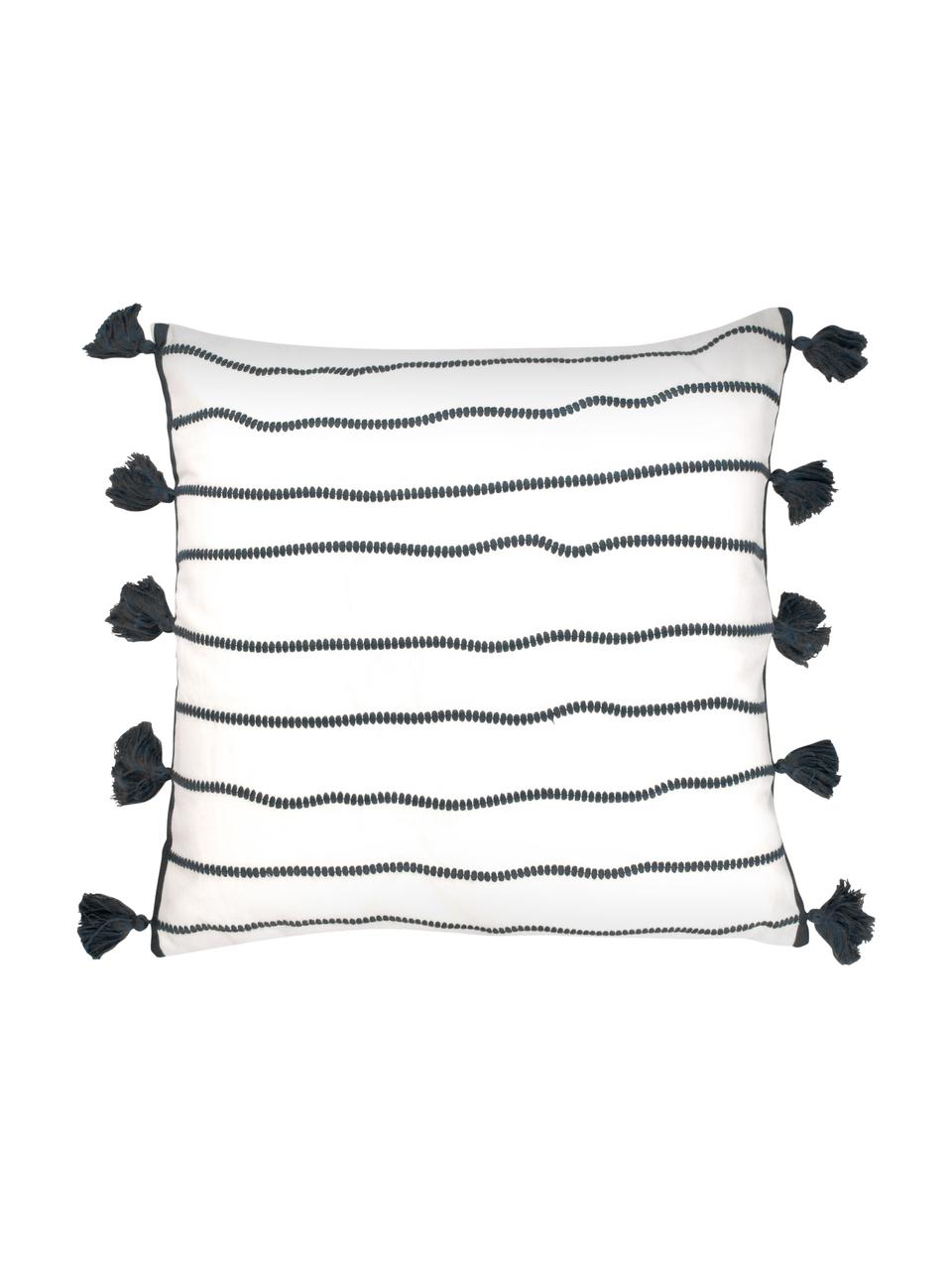 Kussenhoes Blanket , Katoen, Zwart, wit, 50 x 50 cm