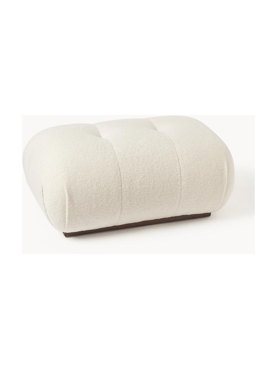 Teddy-Hocker Stanley, Bezug: 100 % Polyester Der hochw, Gestell: Massives Eschenholz, Schi, Teddy Off White, B 76 x T 50 cm