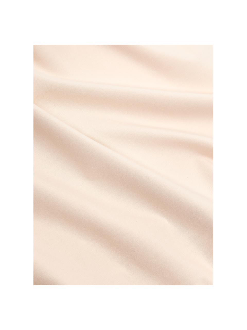 Gewassen katoenen laken Louane, Weeftechniek: perkal Draaddichtheid 200, Abrikoos, B 240 x L 280 cm
