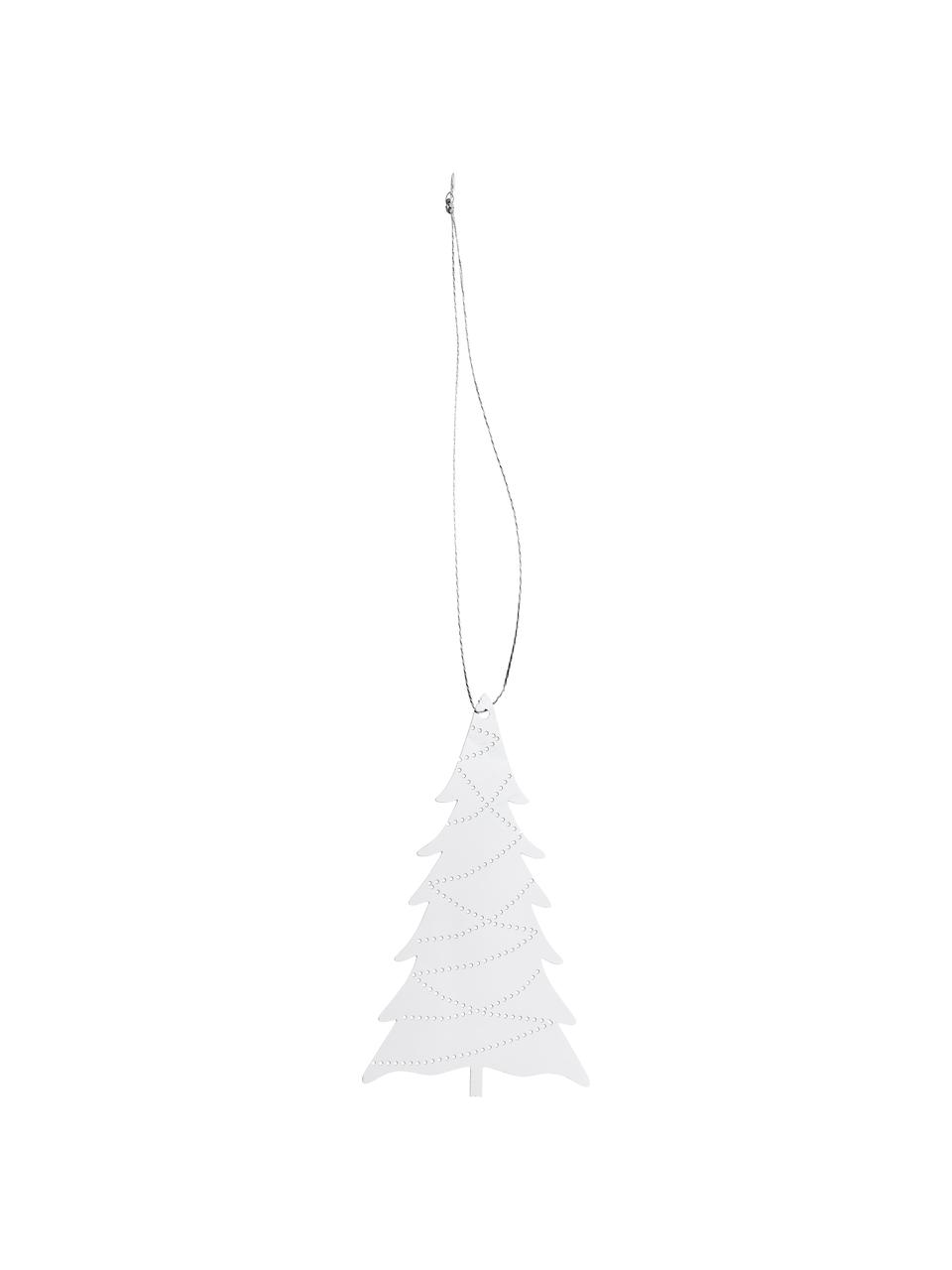 Ozdoba choinkowa Deco Tree, Stal szlachetna powklekana, Odcienie srebrnego, S 7 x W 11 cm