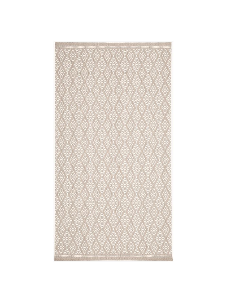 Alfombra de interior/exterior Capri, 86% polipropileno, 14% poliéster, Beige, blanco crema, An 80 x L 150 cm (Tamaño XS)