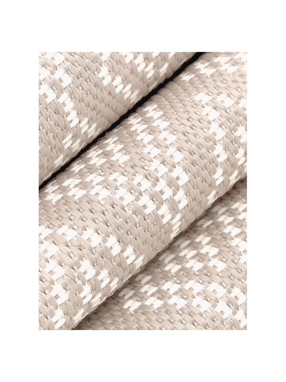 Tapis d'extérieur Capri, 86 % polypropylène, 14 % polyester, Beige, blanc crème, larg. 80 x long. 150 cm (taille XS)