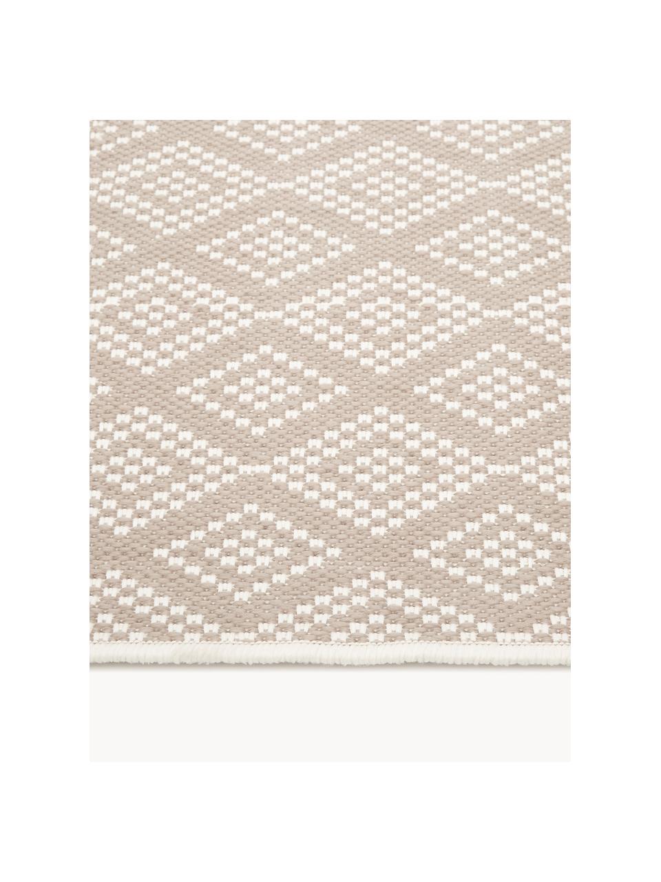 Alfombra de interior/exterior Capri, 86% polipropileno, 14% poliéster, Beige, blanco crema, An 80 x L 150 cm (Tamaño XS)