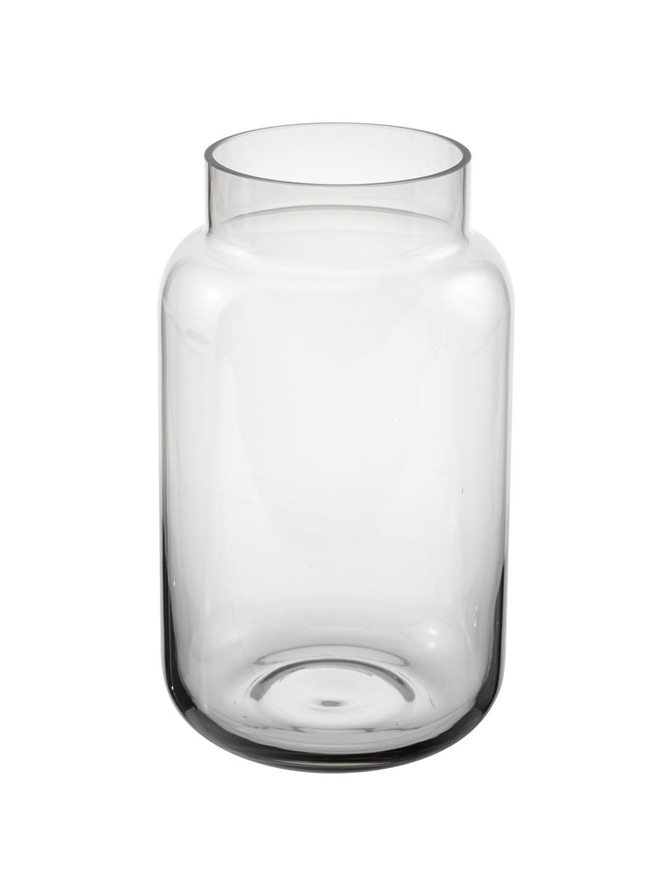 Vaso grande in vetro grigio Lasse, Vetro, Grigio, trasparente, Ø 13 x Alt. 22 cm