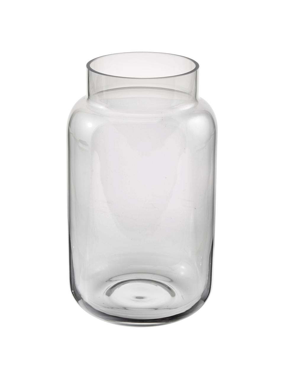 Vaso grande in vetro Lasse, Vetro, Grigio trasparente, Ø 13 x Alt. 22 cm