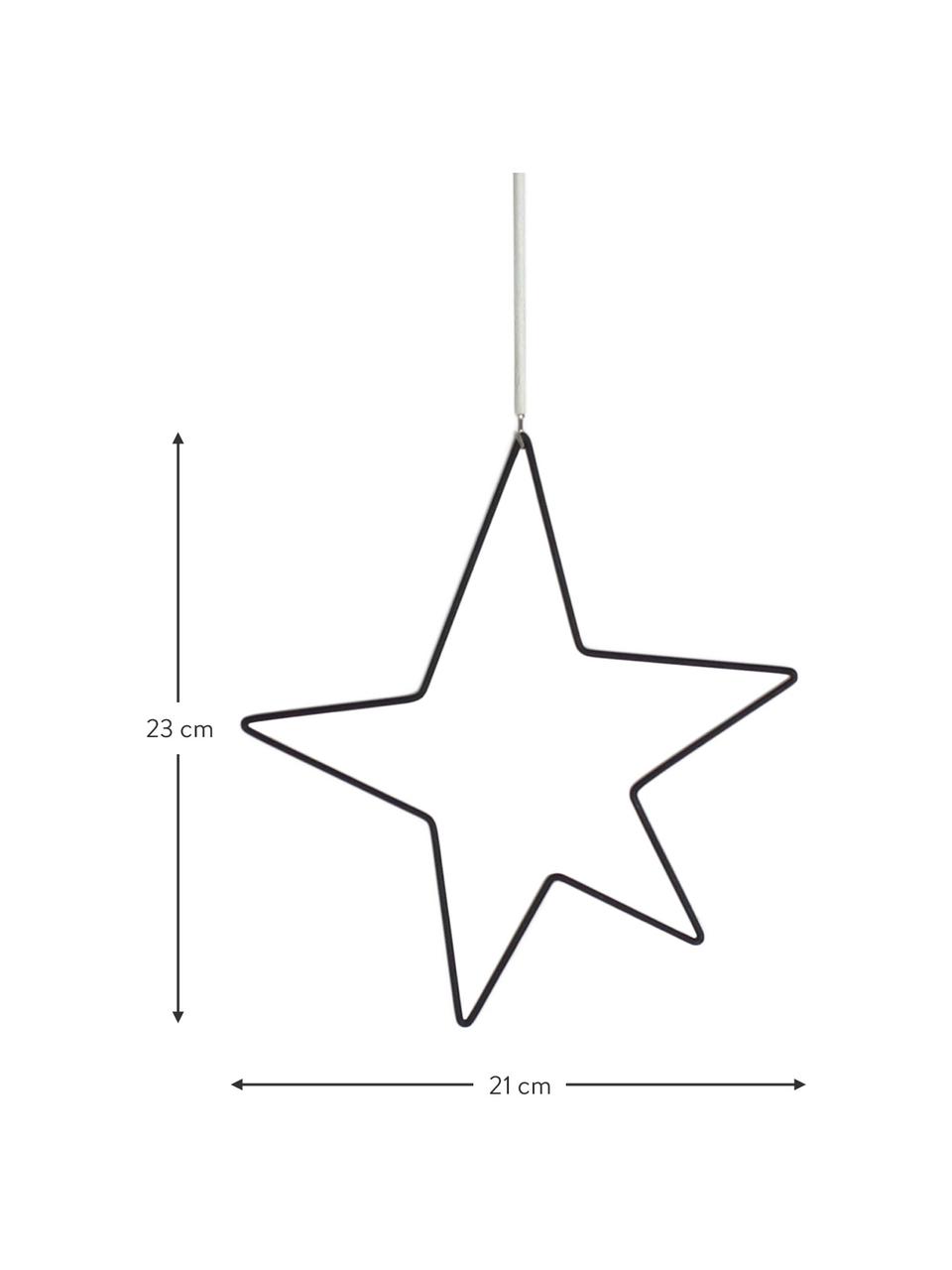 Gwiazda wisząca Kelia, Czarny, S 21 x W 23 cm