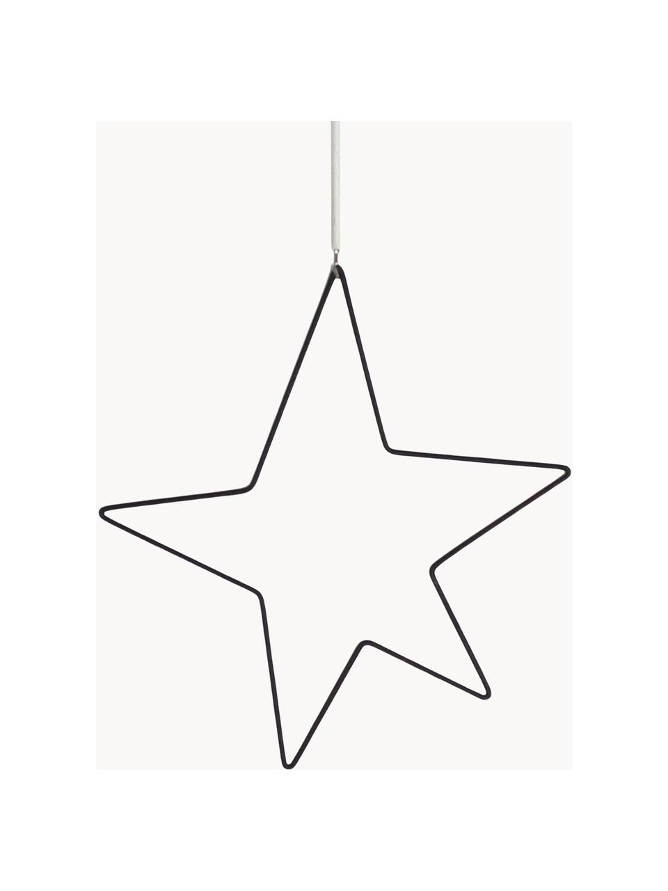 Adorno para colgar estrella Kelia, Negro, An 21 x Al 23 cm