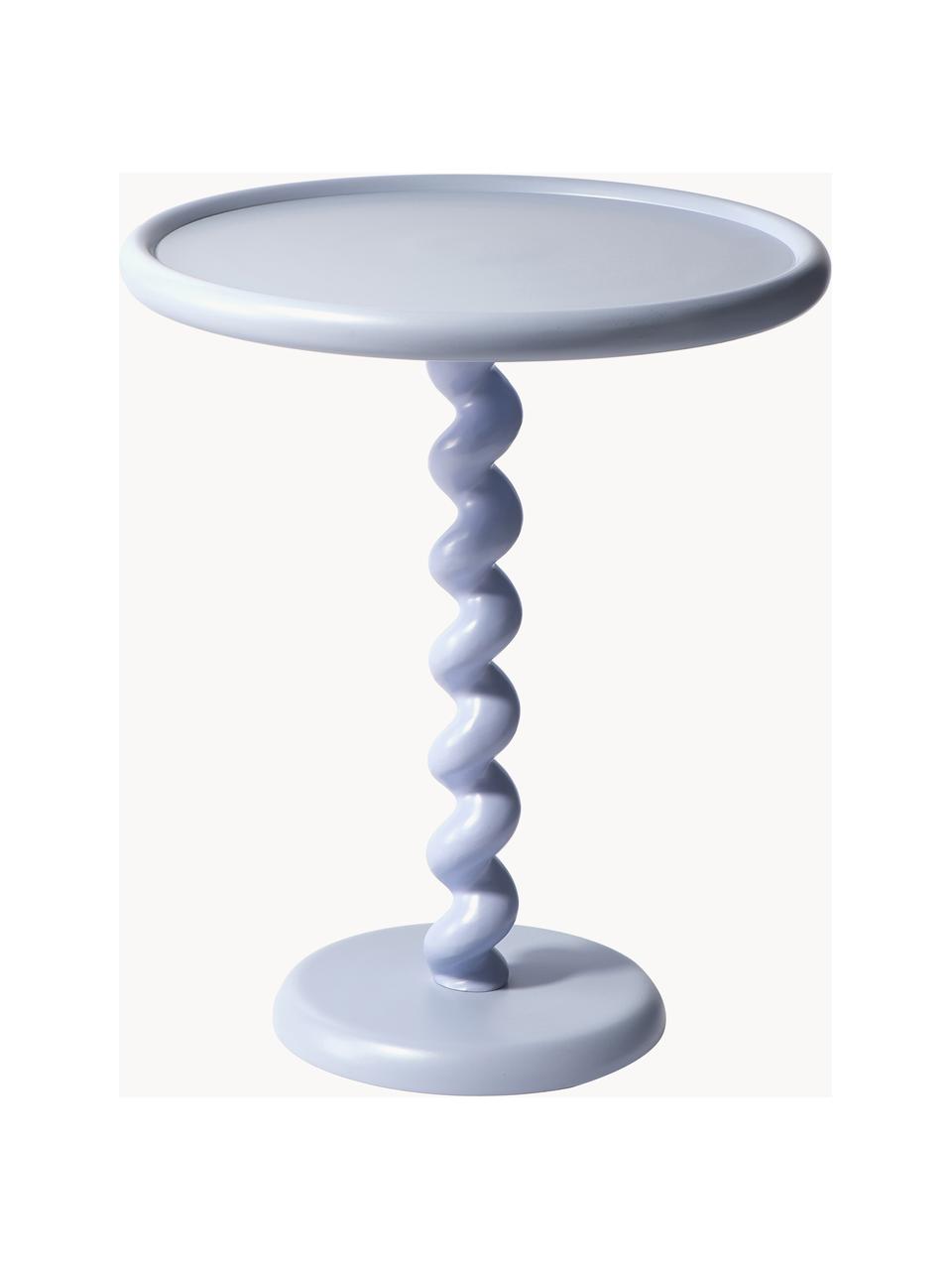 Table d'appoint ronde Twister, Aluminium, revêtement par poudre, Lavande, Ø 46 x haut. 56 cm