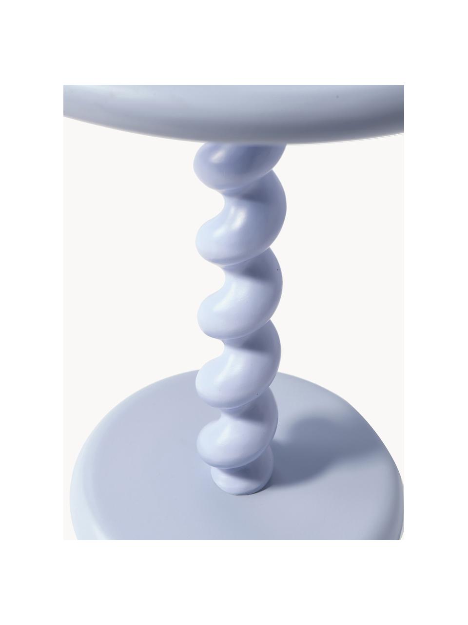 Ronde bijzettafel Twister, Gepoedercoat aluminium, Lavendel, Ø 46 x H 56 cm