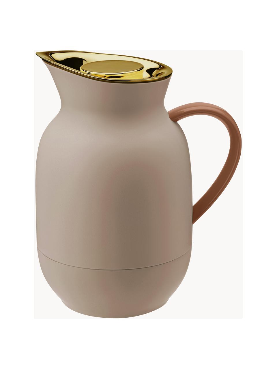 Isolierkanne Amphora, 1 L, Kanne: Kunststoff, Beige, Nougat, Goldfarben, 1 L