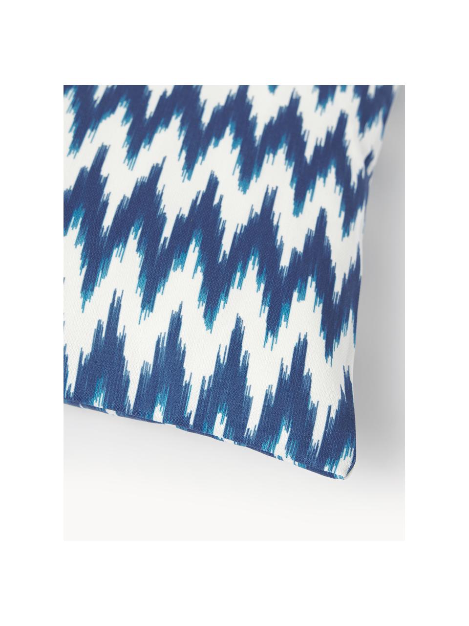 Housse de coussin de jardin motif ikat Maillot, 100 % acrylique

Le matériau est certifié STANDARD 100 OEKO-TEX®, 2016OK0494, Tons bleus, larg. 40 x long. 40 cm
