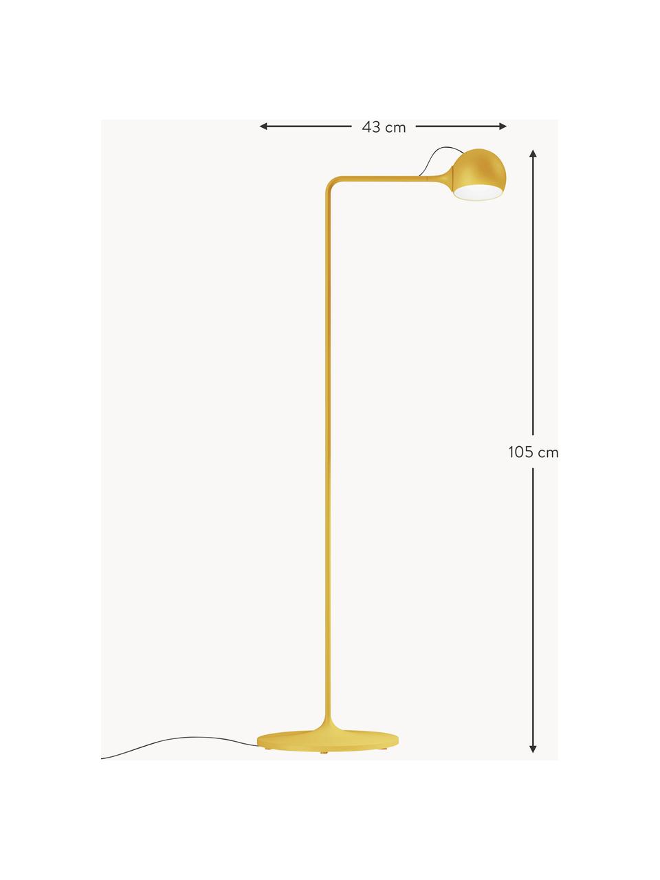 Kleine verstellbare LED-Leselampe Ixa, dimmbar, Sonnengelb, H 105 cm