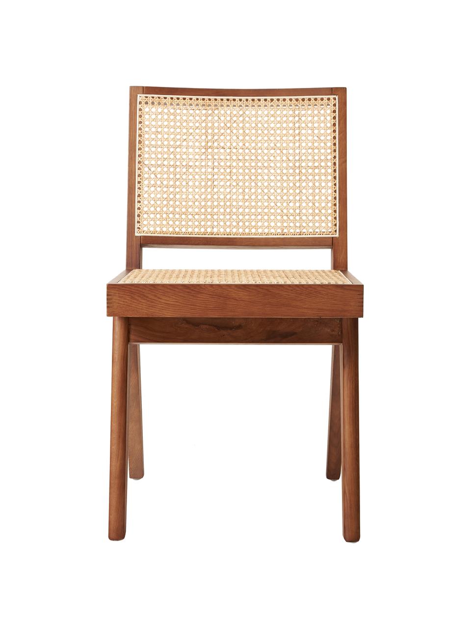 Chaise cannage Sissi, Bois foncé avec cannage, larg. 46 x prof. 56 cm