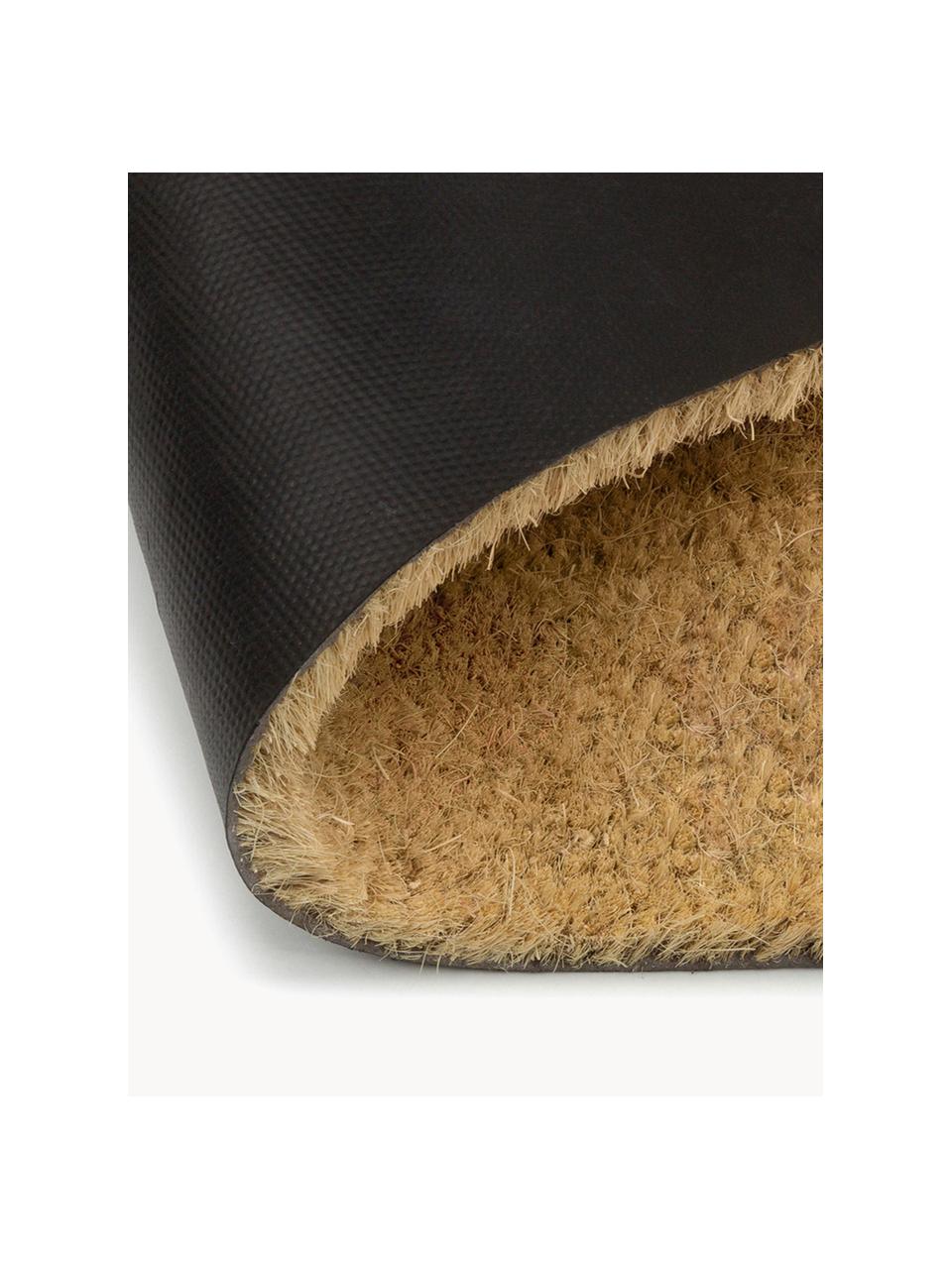 Zerbino in fibra di cocco con cani Dachshund, Retro: PVC, Marrone chiaro, nero, Larg. 40 x Lung. 60 cm
