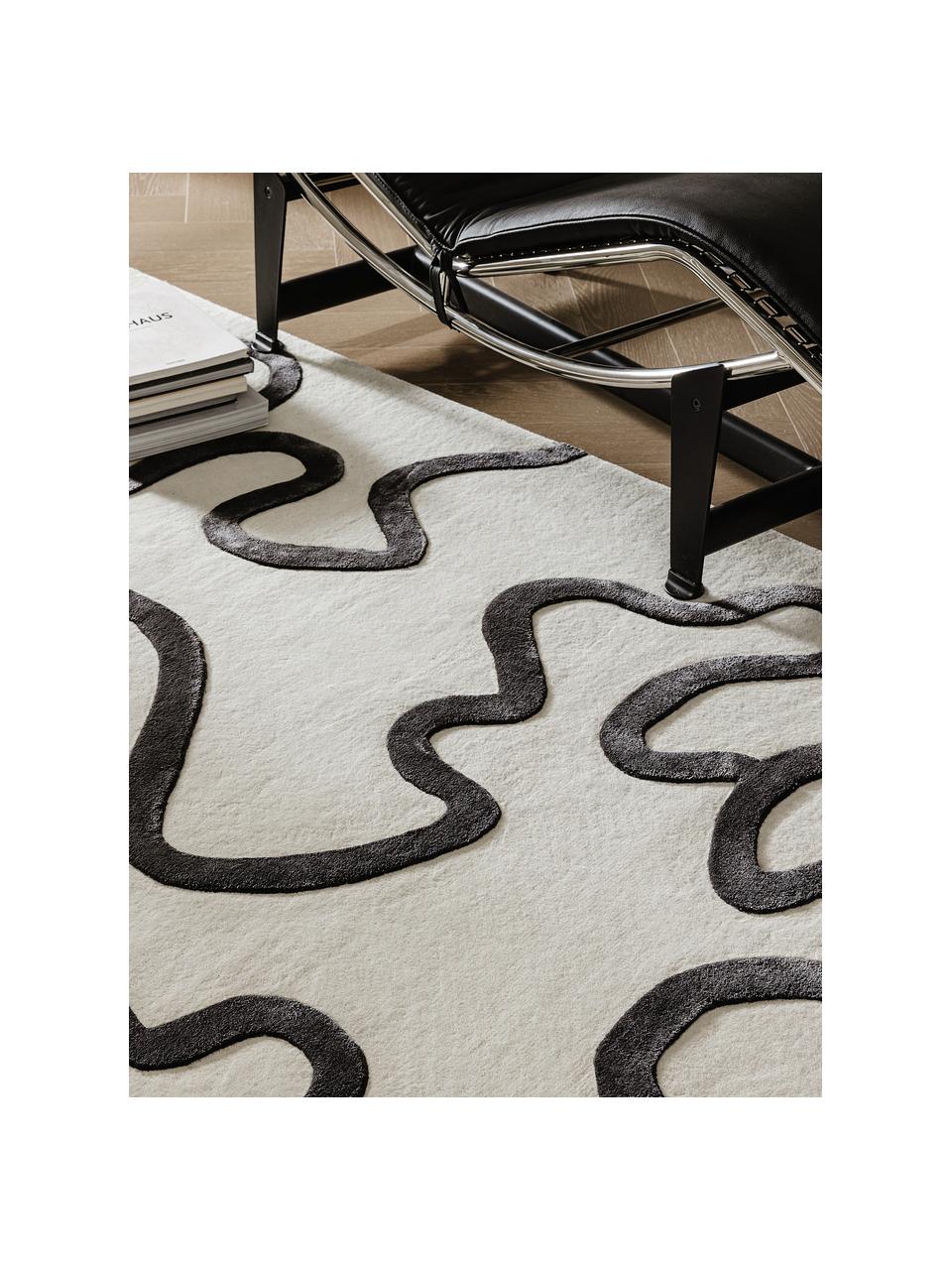 Alfombra artesanal texturizada de lana Keith, 75% lana, 25% lyocell

Las alfombras de lana se pueden aflojar durante las primeras semanas de uso, la pelusa se reduce con el uso diario., Beige claro, gris antracita, An 160 x L 230 cm (Tamaño M)