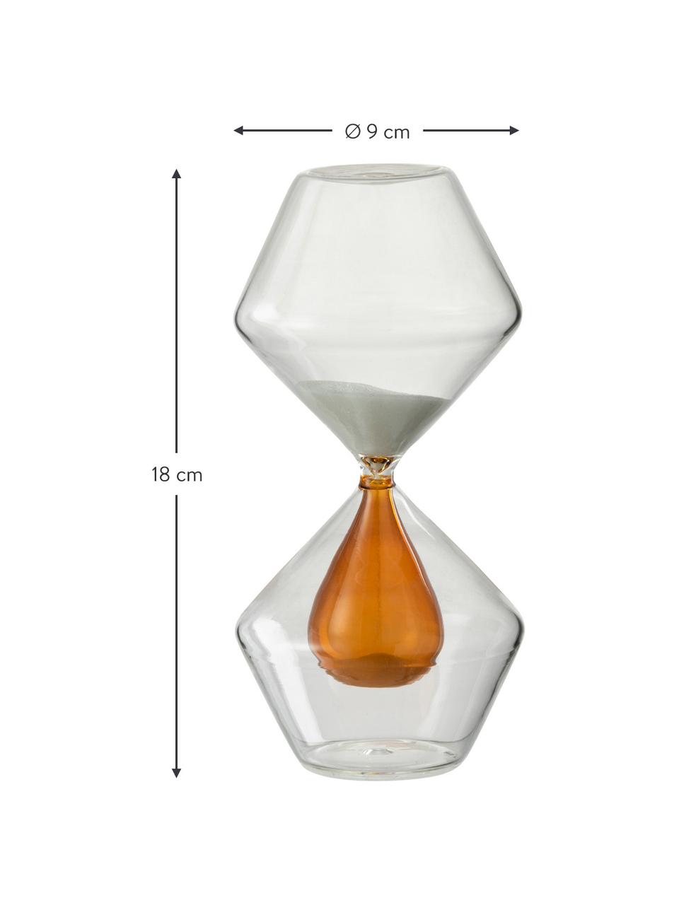 Oggetto decorativo trasparente/arancione Time, Vetro, Arancione, trasparente, Ø 9 x Alt. 18 cm