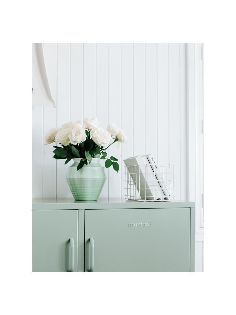 Opbergmanden The Baskets, set van 3, Gepoedercoat staal, Wit, Set met verschillende formaten