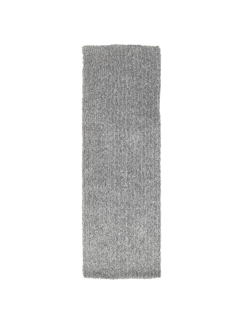 Flauschiger Hochflor-Teppich Anthea, 80x250 in Grau, Polyester-Mikrofaser, Grau, 80 x 250 cm