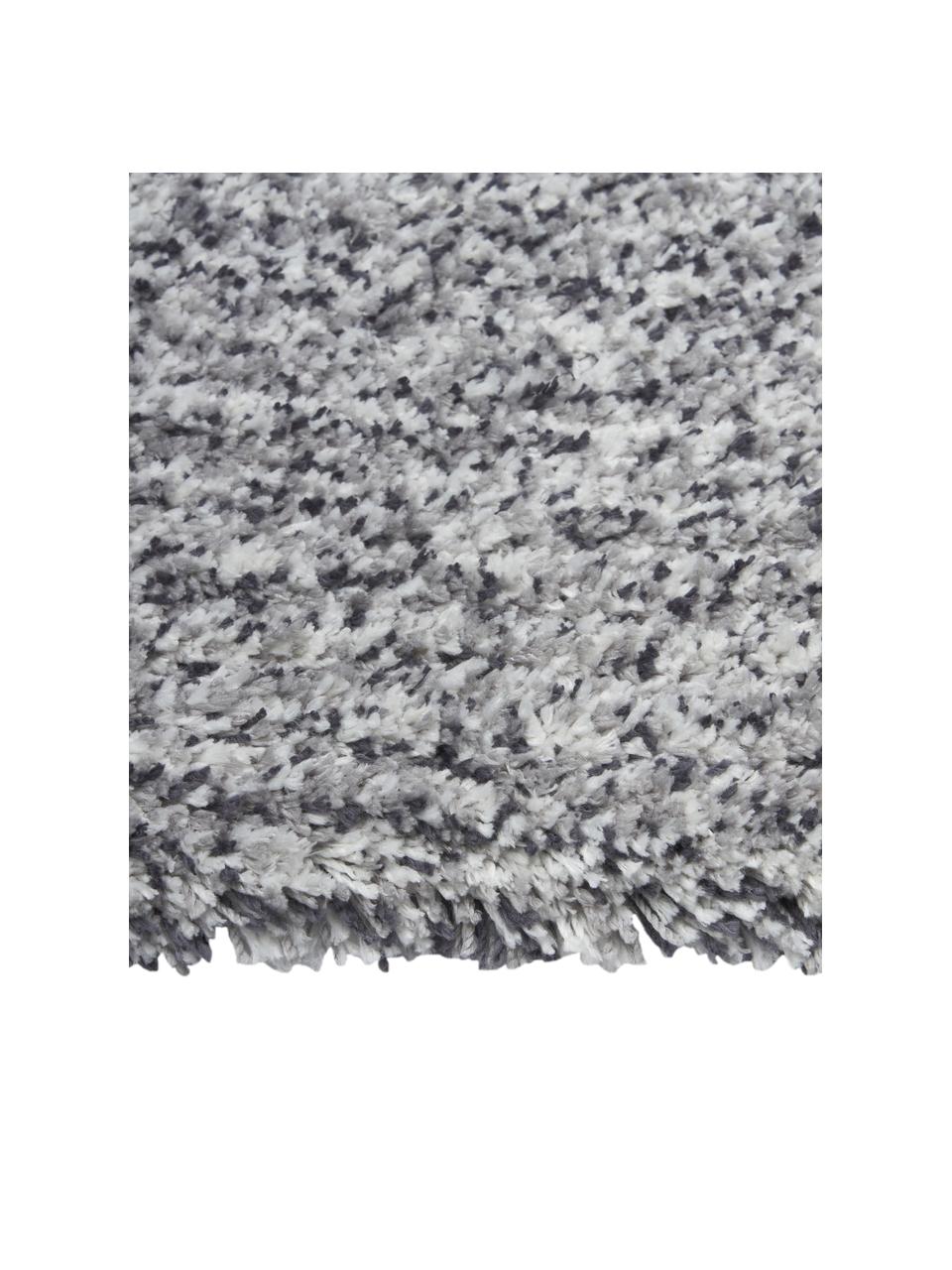 Flauschiger Hochflor-Teppich Anthea, 80x250 in Grau, Polyester-Mikrofaser, Grau, 80 x 250 cm