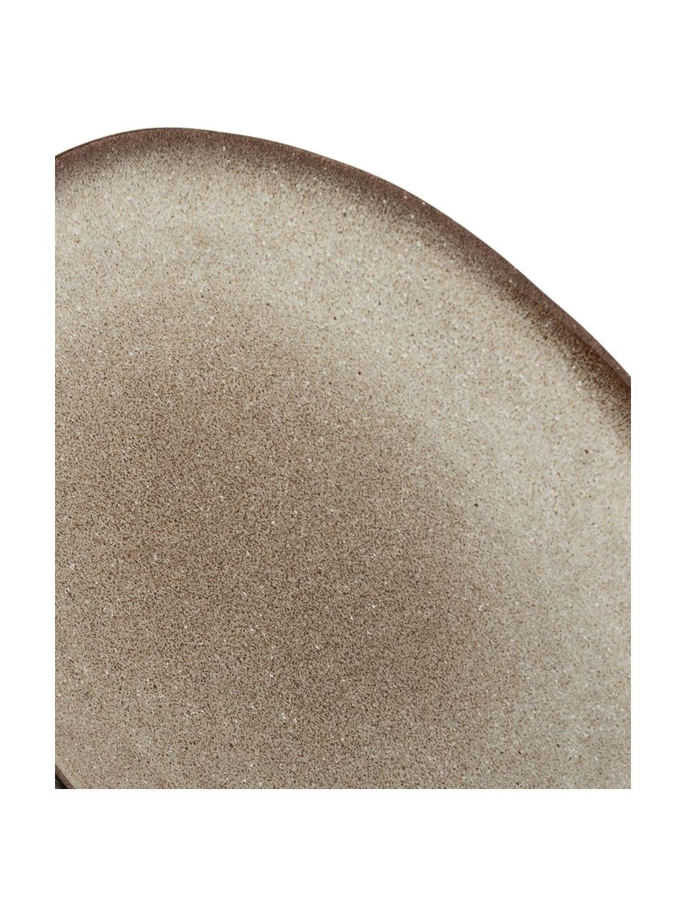 Plato artesanal Sandrine, Gres, Tonos beige, Ø 22 x Al 2 cm