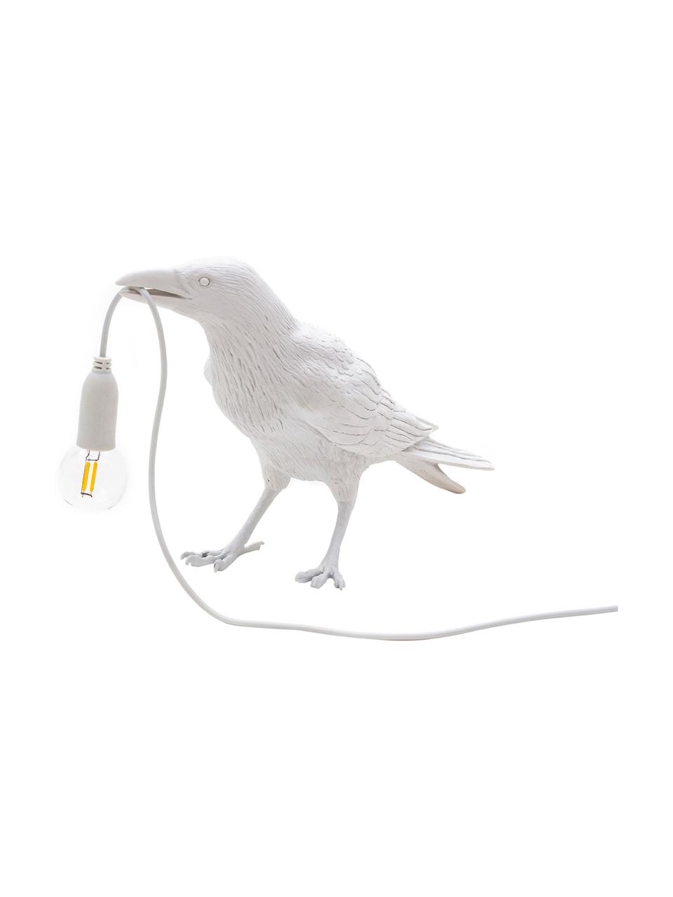 Lampada da tavolo a LED Bird, Bianco, Larg. 33 x Alt. 12 cm
