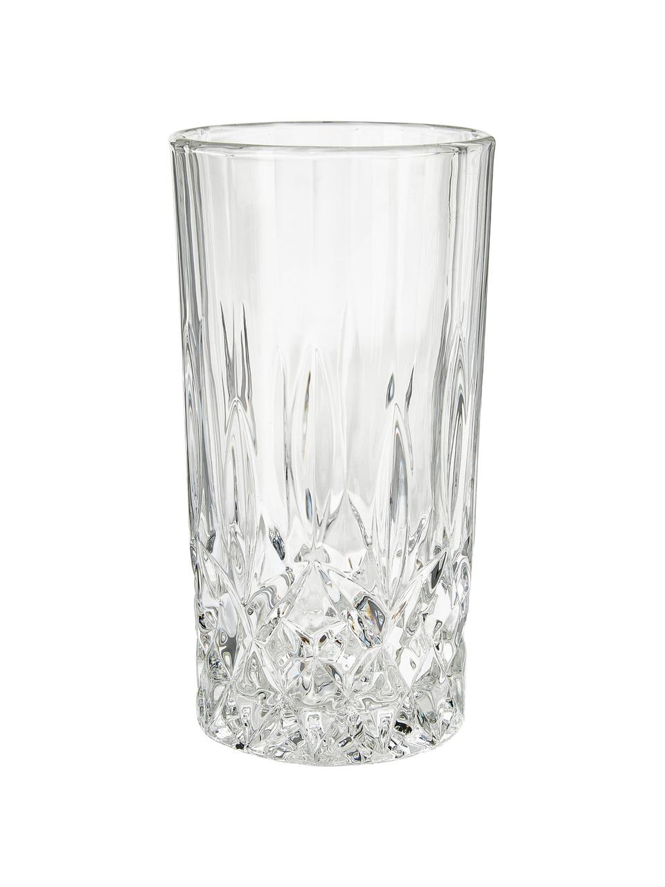 Gläser-Set George mit Kristallrelief, 8er-Set, Glas, Transparent, Set mit verschiedenen Größen