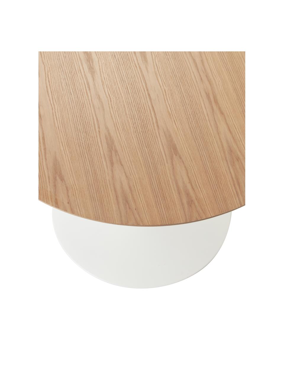 Kulatý jídelní stůl s jasanovou dýhou Menorca, Ø 100 cm, Světle hnědá, bílá, Ø 100 cm, V 75 cm
